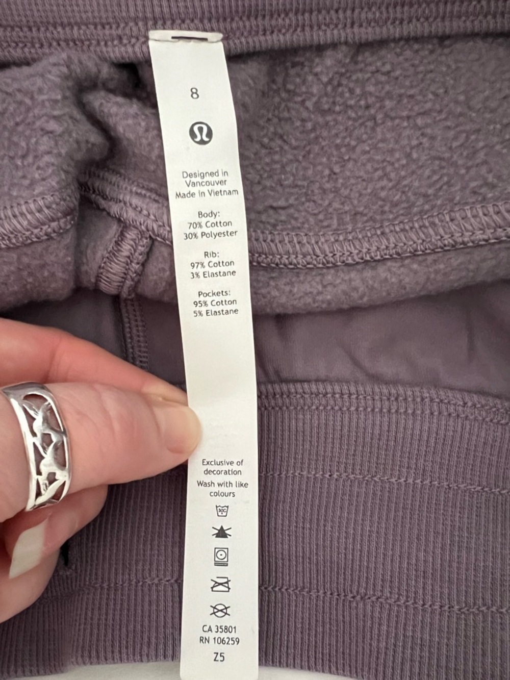Lululemon scuba purple jogger pant - Picture 4 of 4